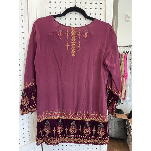 Johnny Was Workshop / Vika Peasant Tunic Top / Boho Embroidered Shirt - Picture 7 of 7